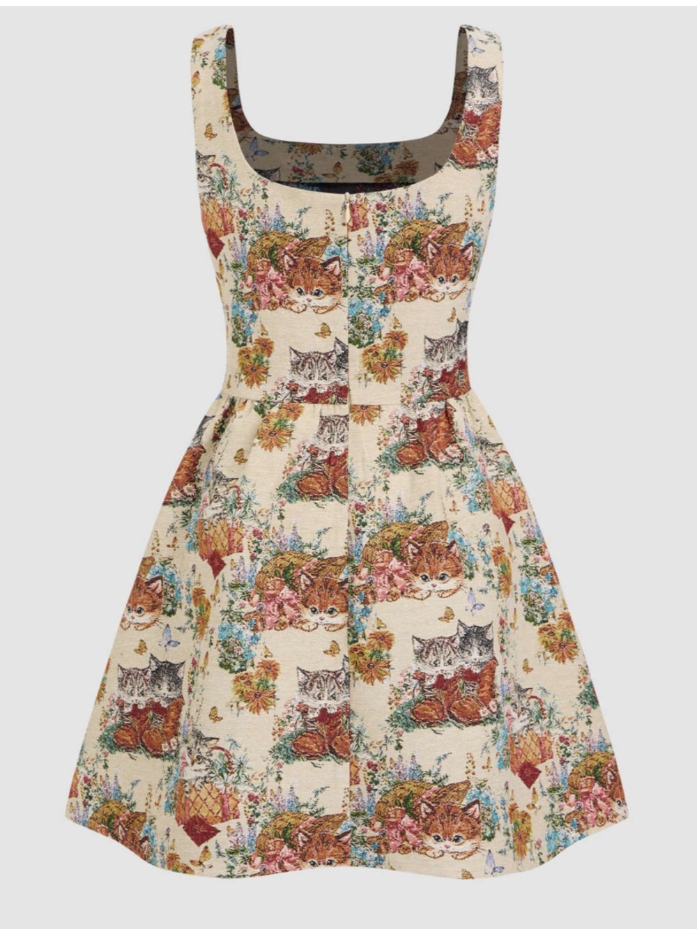 NWT Cider Square Neck Cat Print Dress Size 1XL